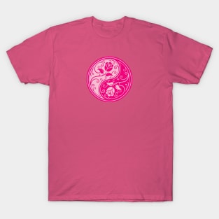 Pink Yin Yang Roses T-Shirt